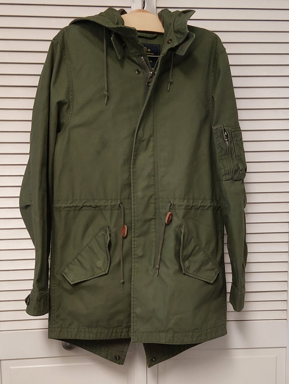 Alpha Industries Olive Green Jacket with Navy and Yellow Label